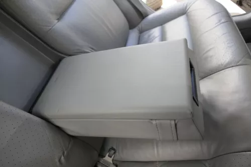 VW Passat 3BG Limousine Sitz Rückbank Rücksitzbank Sitzfläche Sitze Leder grau (129767)