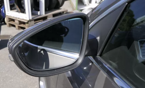 Passat 3C B7 elektrischer Spiegel Außenspiegel links Glas braun LA8X kaschmir (129898)