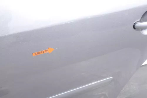 VW Touran 1T 1T3 Tür hinten links grau LD7X und Scheibe Platinumgrey (130066)