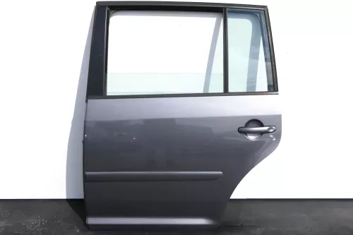VW Touran 1T 1T3 Tür hinten links grau LD7X und Scheibe Platinumgrey