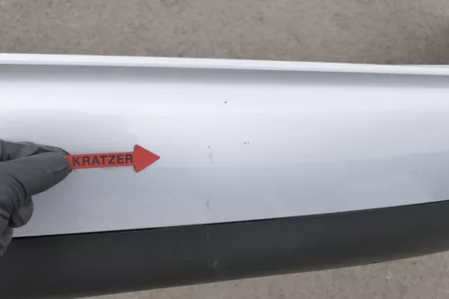 VW Touran 1T Stoßstange hinten Heckstoßstange Stoßfänger silber grau LA7W refle (130088)