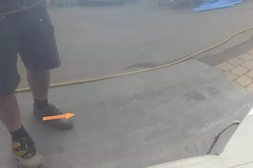 VW Passat 3C Motorhaube Klappe vorne vorn Haube grau blau LC5F (130091)