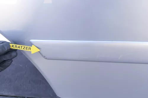 Audi A2 8Z Tür hinten rechts silber LY7W -mit Rahmen, Scheibe (130149)