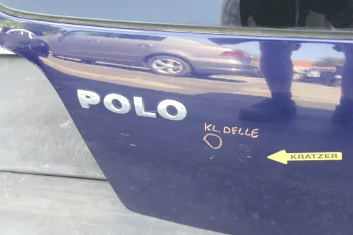 VW Polo 6N2 Heckklappe Klappe hinten Kofferraumklappe blau LB5N Scheibe (130238)