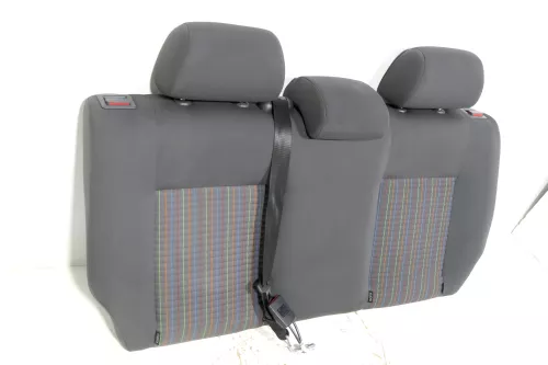 VW Polo 9N 9N3 Sitz Rückbank Lehne Sitze 3 Punkt Gurt Lehne Kopfstützen (130656)