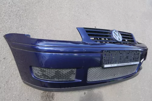 VW Polo 6N2 Stoßstange vorne Frontstoßstange Stoßfänger blau LB5N und Grill (130808)