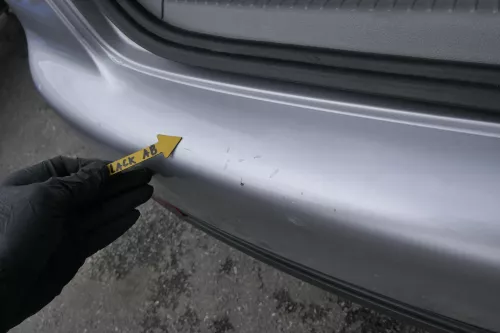 VW Touran 1T Stoßstange hinten Heckstoßstange Stoßfänger silber grau LA7W ref (140007)