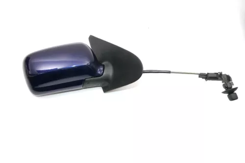 VW Polo 6N manueller manuell Spiegel Außenspiegel rechts mit Glas blau LB5N (140385)