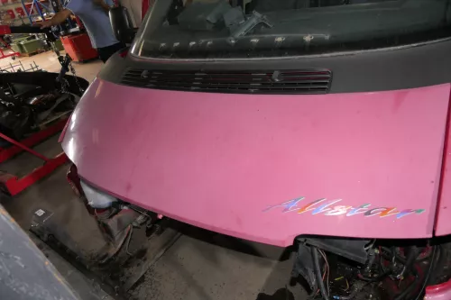 VW T4 Transporter Pritsche Motorhaube Haube Klappe vorne rot LY3D LN7P (141195)