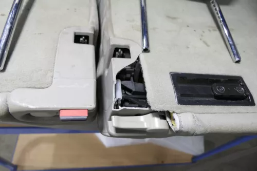 Audi A6 4B Avant Kombi Rückbank Rücksitzbank Sitz Rücksitz Leder grau (141529)