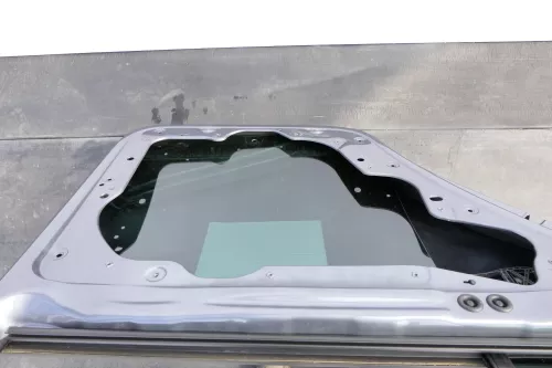 VW Touran 1T 1T3 Tür hinten links grau LD7X und Scheibe Platinumgrey 141616 (141616)