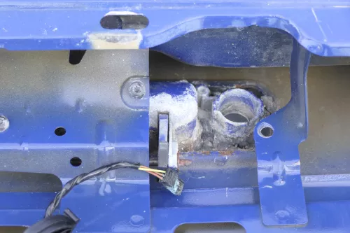 VW Polo 6N2 Heckklappe Klappe hinten Kofferraumklappe blau LA5C surfblue Scheibe (141652)