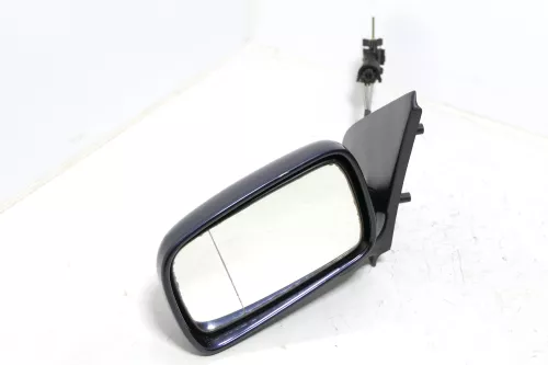 VW Polo 6N manueller manuell Spiegel Außenspiegel links mit Glas blau dunkelblau