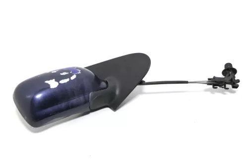 VW Polo 6N manueller manuell Spiegel Außenspiegel rechts blau Glas (143413)