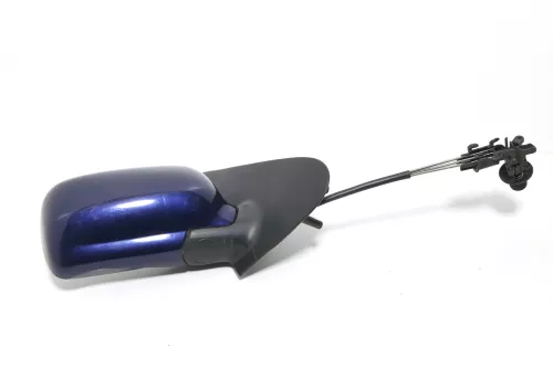 VW Polo 6N manueller manuell Spiegel Außenspiegel rechts Glas blau dunkelblau (143419)