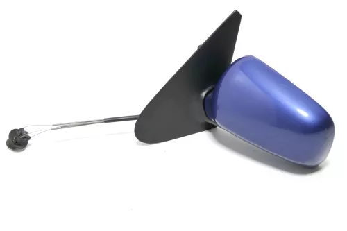 VW Polo 6N manueller manuell Spiegel Außenspiegel links + Glas blau LR5V (143435)