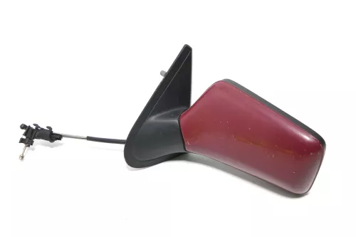 VW Golf 3 Vento mechanischer Spiegel Außenspiegel links mit Glas wein rot (143478)