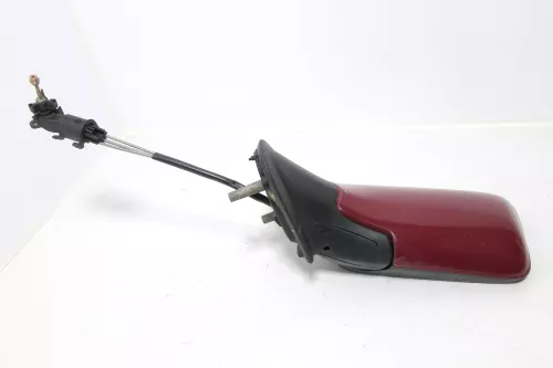 VW Golf 3 Vento mechanischer Spiegel Außenspiegel links mit Glas wein rot (143478)