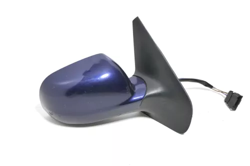 VW Golf 4 Bora elektrischer Spiegel vorne rechts Außenspiegel Blau LB5N + Glas (143546)