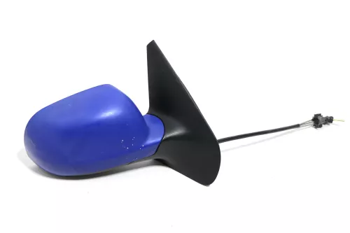 VW Golf 4 Bora manueller Spiegel vorne rechts Außenspiegel + Glas Blau LW5Z jazz (143564)