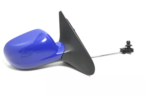 VW Polo 6N2 manueller Spiegel Außenspiegel rechts außen blau LA5C surfblue (143592)