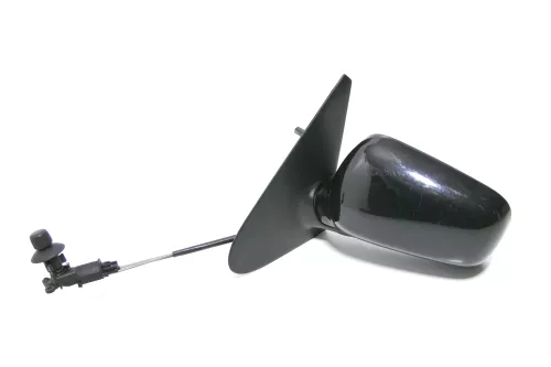 VW Polo 6N manueller manuell Spiegel Außenspiegel links mit Glas schwarz LC9Z me (143613)