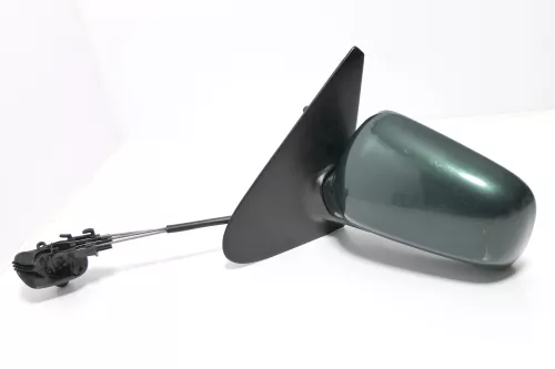 VW Polo 6N manueller manuell Spiegel Außenspiegel links mit Glas grün LC6M green (143663)