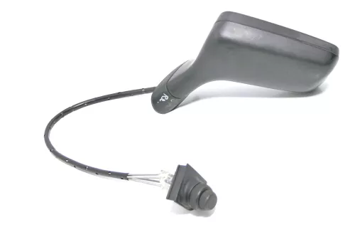 Audi 80 manueller manuell Spiegel Außenspiegel links mit Glas schwarz matt (143746)