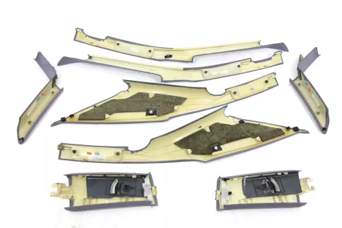 Audi A8 4D A-Säulen Verkleidung vorne Abdeckung B-Säule Kofferraum aquablau (144397)