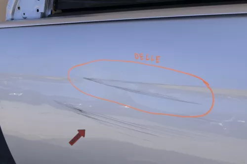 VW Eos 1F Tür vorne links Fahrertür silber LK7W ohne Anbauteile - Dellen (144549)