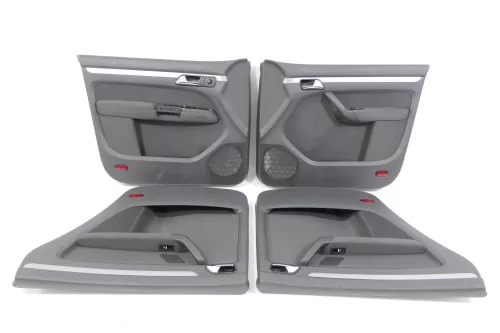 VW Touran 4x Türverkleidung Verkleidung Tür vorne +hinten links anthrazit 144923