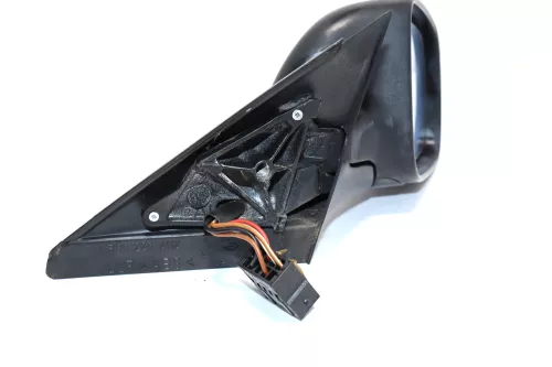 A4 B5 elektrischer Spiegel Außenspiegel rechts schwarz matt unlackiert Glas (145373)