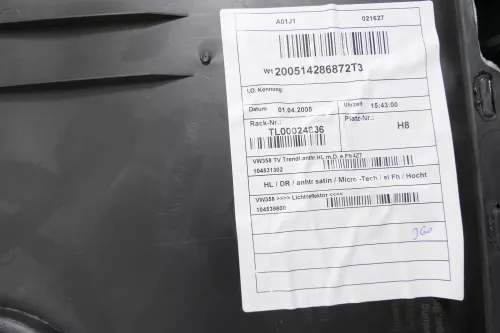 VW Touran 1T3 1x Türverkleidung Verkleidung Tür hinten links anthrazit Trendline (145670)