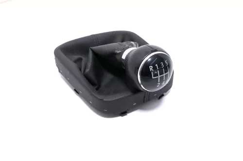 Golf 5 Schaltknauf Schaltsack Schaltung Schaltknüppel Leder 6-Gang