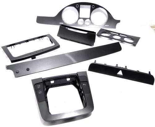 Passat 3C Mittelkonsole Verkleidung Klappe Abdeckung Dekor dunkel schwarz matt (145872)