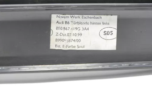 4x Audi A4 8E B6 Dekor Leisten Türverkleidung Verkleidung Tür vorne +hinten soul (145875)