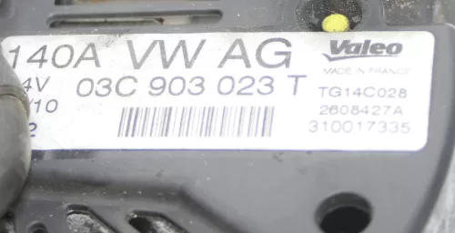 VW Passat Touran Lichtmaschine Generator 03C903023T 140A 14V CDGA Erdgas (146007)