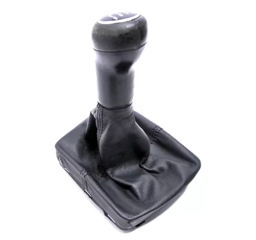 VW Polo 9N 9N3 Schaltknauf Schaltsack Schaltung Schaltknüppel 6Q1711113A Leder (146193)