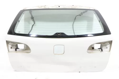 Seat Ibiza 6L Heckklappe Klappe hinten weiß LB9A mit Scheibe -GROßE DELLE !!! (146253)