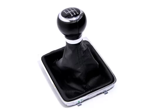 VW Passat 3C 6-Gang Schaltknauf Schaltsack Schaltung Schaltknüppel original schw (146985)