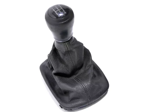Audi A6 4B Schaltknauf Schaltsack Schaltknüppel original 5-Gang Leder schwarz (146987)