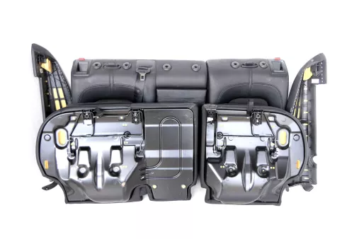Passat 3C Kombi Sitz Rückbank Rücksitzbank Sitze Leder Lehne alcantara schwarz (147198)