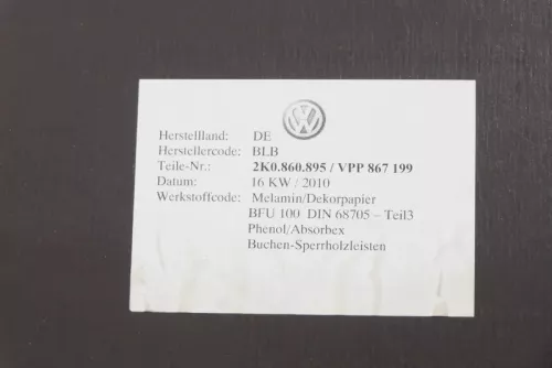 VW Caddy 3 2k Boden Holzplatte Platte anstatt Sitz vorne rechts (148167)