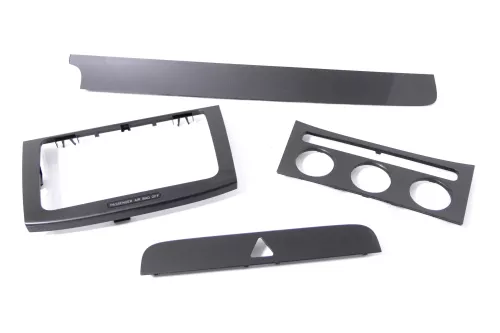 VW Passat 3C Mittelkonsole Verkleidung um Radio Abdeckung Dekor titan silber 45T