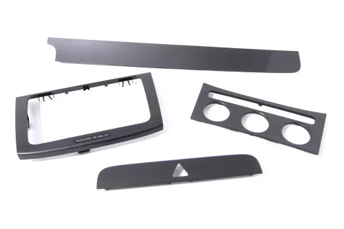 VW Passat 3C Mittelkonsole Verkleidung um Radio Abdeckung Dekor titan silber 45T
