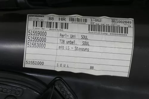 1x A4 8K B8 Türverkleidung Verkleidung Tür hinten rechts schwarz (148792)