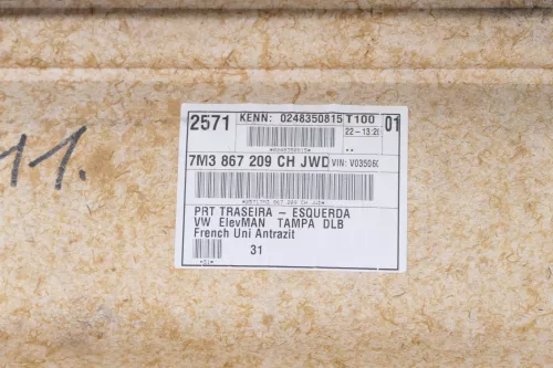 1x VW Sharan 7M Türverkleidung Verkleidung Tür hinten links Facelift anthrazit (148818)