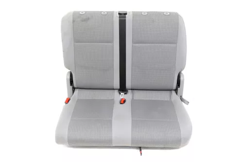 Caddy 3 2K Sitz Sitze Doppelsitzbank hinten links 1.Sitzreihe grau hinter Fahrer