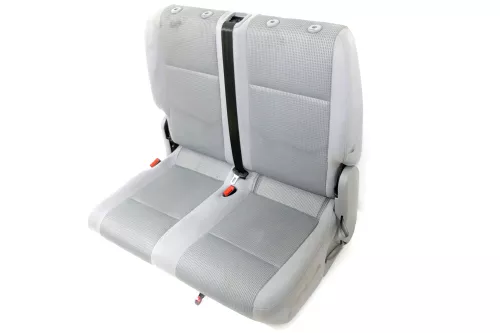 Caddy 3 2K Sitz Sitze Doppelsitzbank hinten links 1.Sitzreihe grau hinter Fahrer (148876)