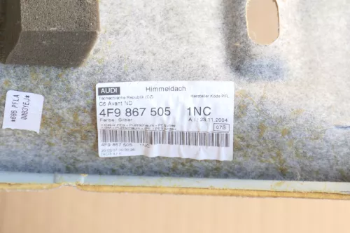 Audi A6 4F Avant Himmel Innenraum Decke Dachhimmel Dach oben silber grau (148905)